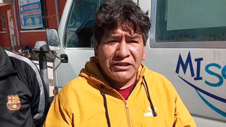El vicepresidente de la zona Pedro Domingo Murillo 4ta sección, Victor Uscamayta